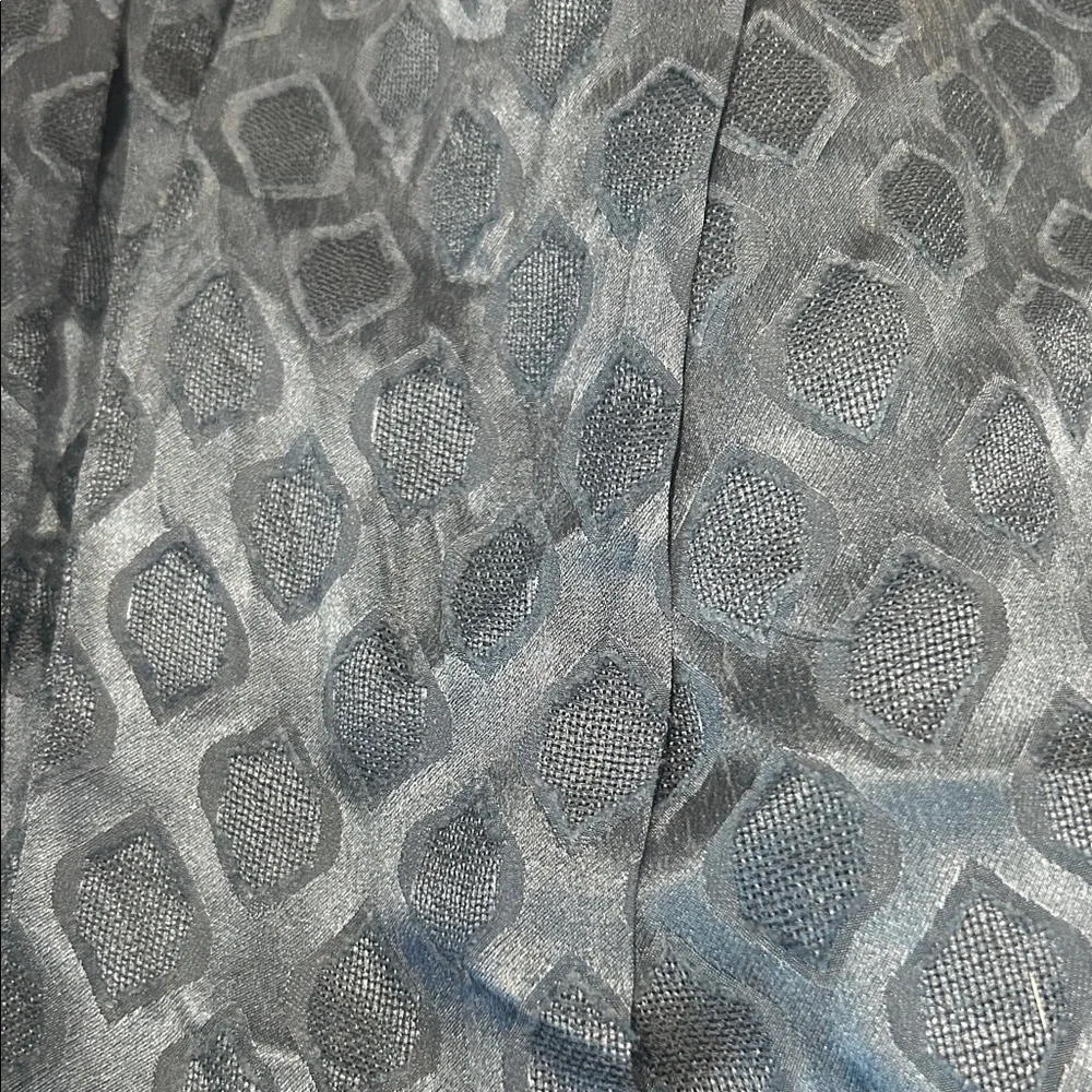 Tory Burch Silk Dark Blue Patterned Blouse Sz 4
